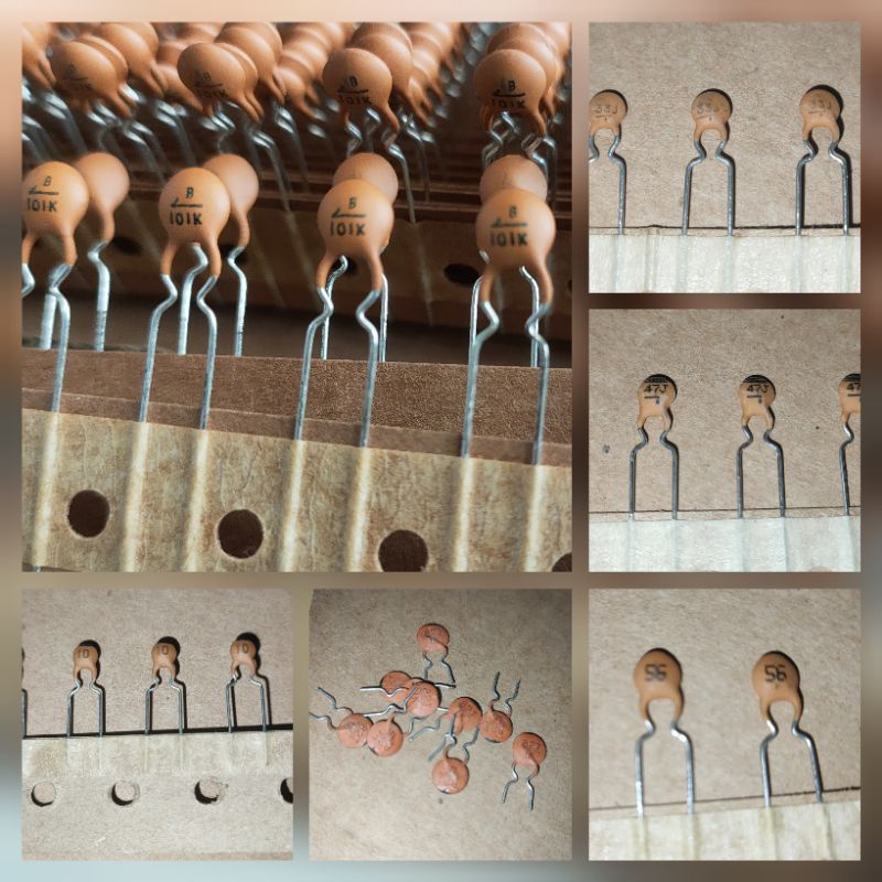 capasitor keramik rentangan original berbagai nilai 10p 24p 33p 47p 56p 82p 101 331 104