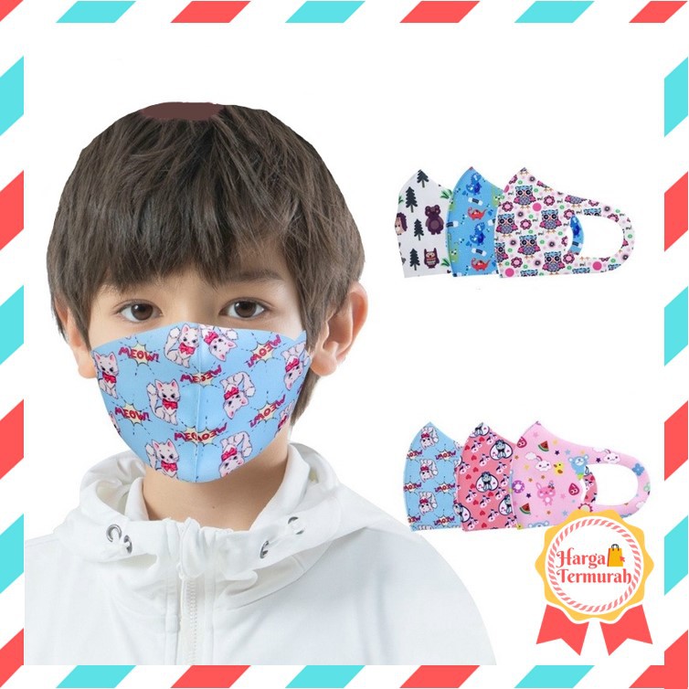 Harga Termurah -M672 Masker Kain Anak / Masker Mulut / Masker Anak Kecil / Anti Debu