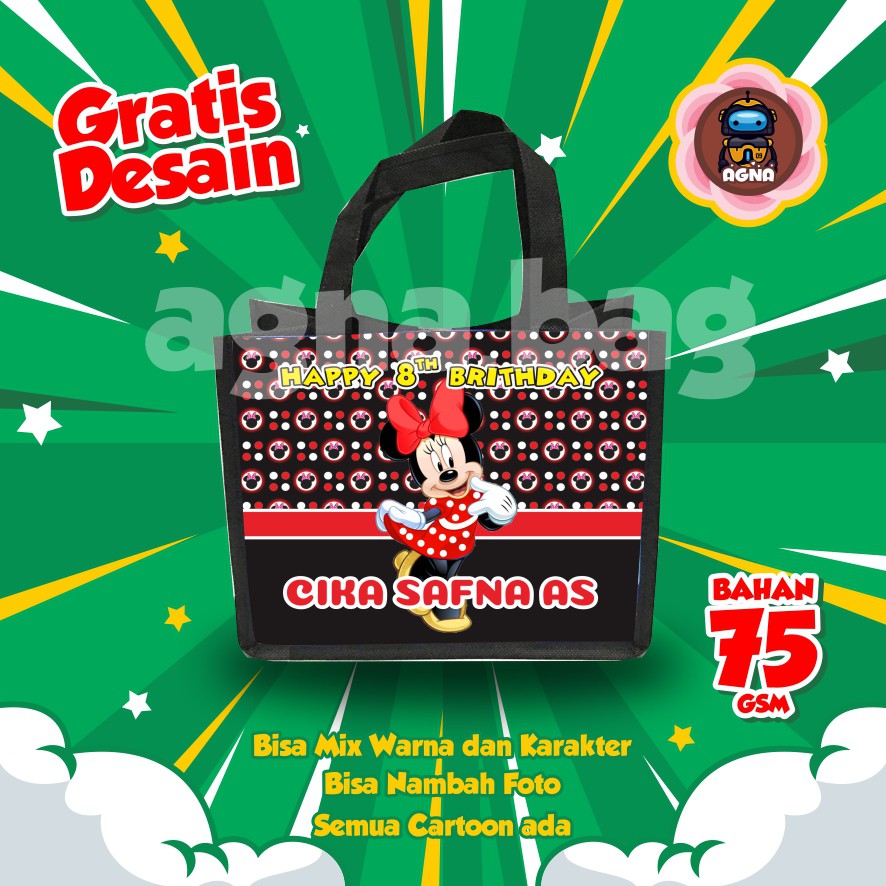 

GOODIE BAG MURAH / TAS ULTAH CUSTOM /TAS ULTAH PROMO/ TAS ULTAH MICKEY 6