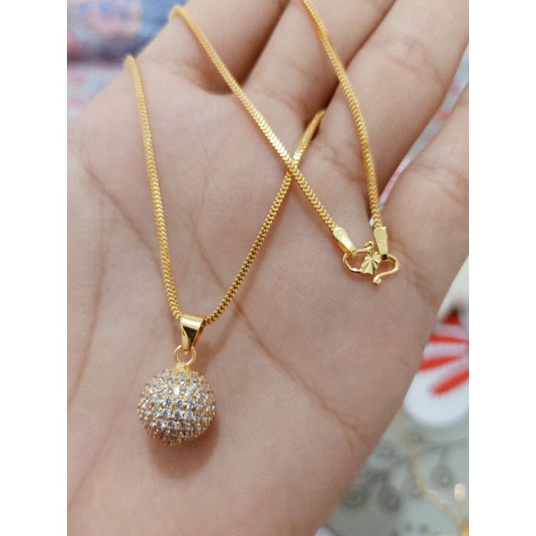 KALUNG DEWASA DAN LIONTIN PERAK 925 ROSE GOLD