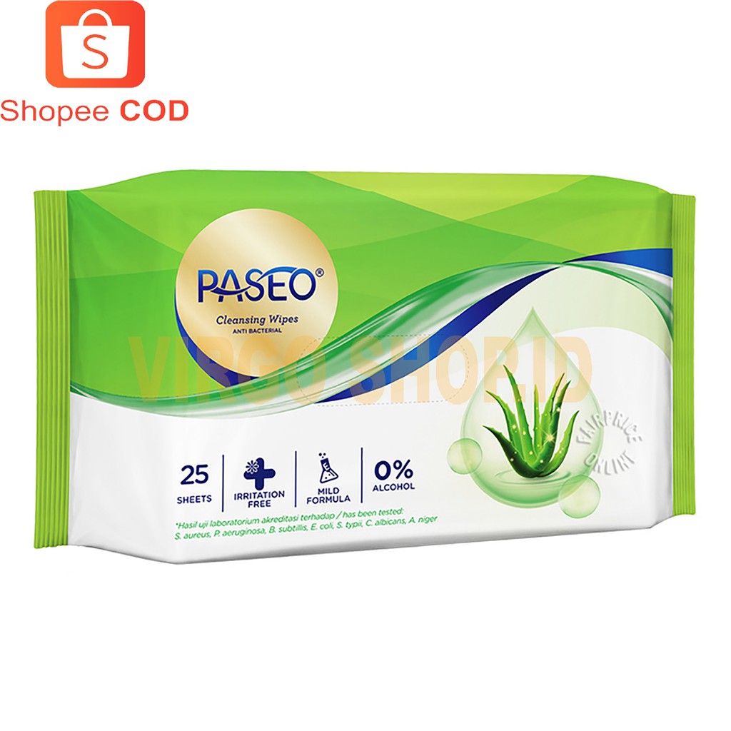 Tissue Basah Anti Bakteri Paseo 1Pack Isi 25 Lembar / Tisu Basah / Tissue Basah / Tisu Basah Paseo / Tisu Paseo / Tisu / Tissu Basah / Tisue Basah