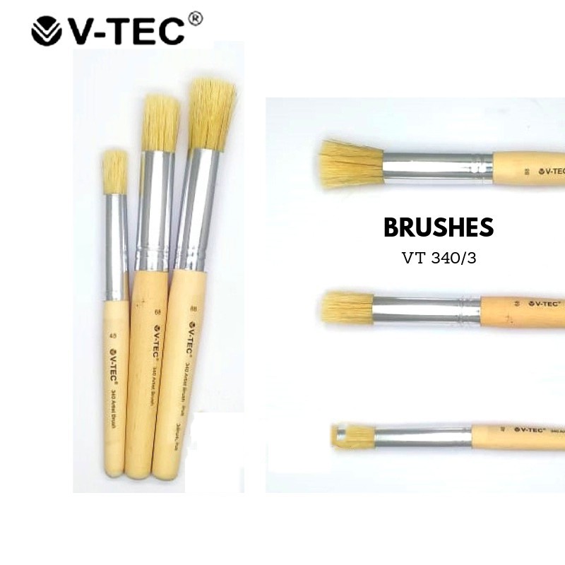 

V-Tec Brush VT-340 set 3 / Kuas Lukis set 3 / Kuas V-Tec