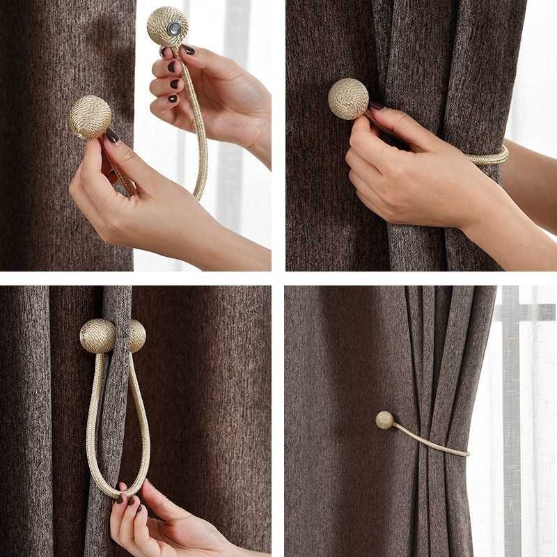 Bayar Ditempat Arbitrary Tali Pengikat Tirai Gorden Magnetic Curtain Clip - A66