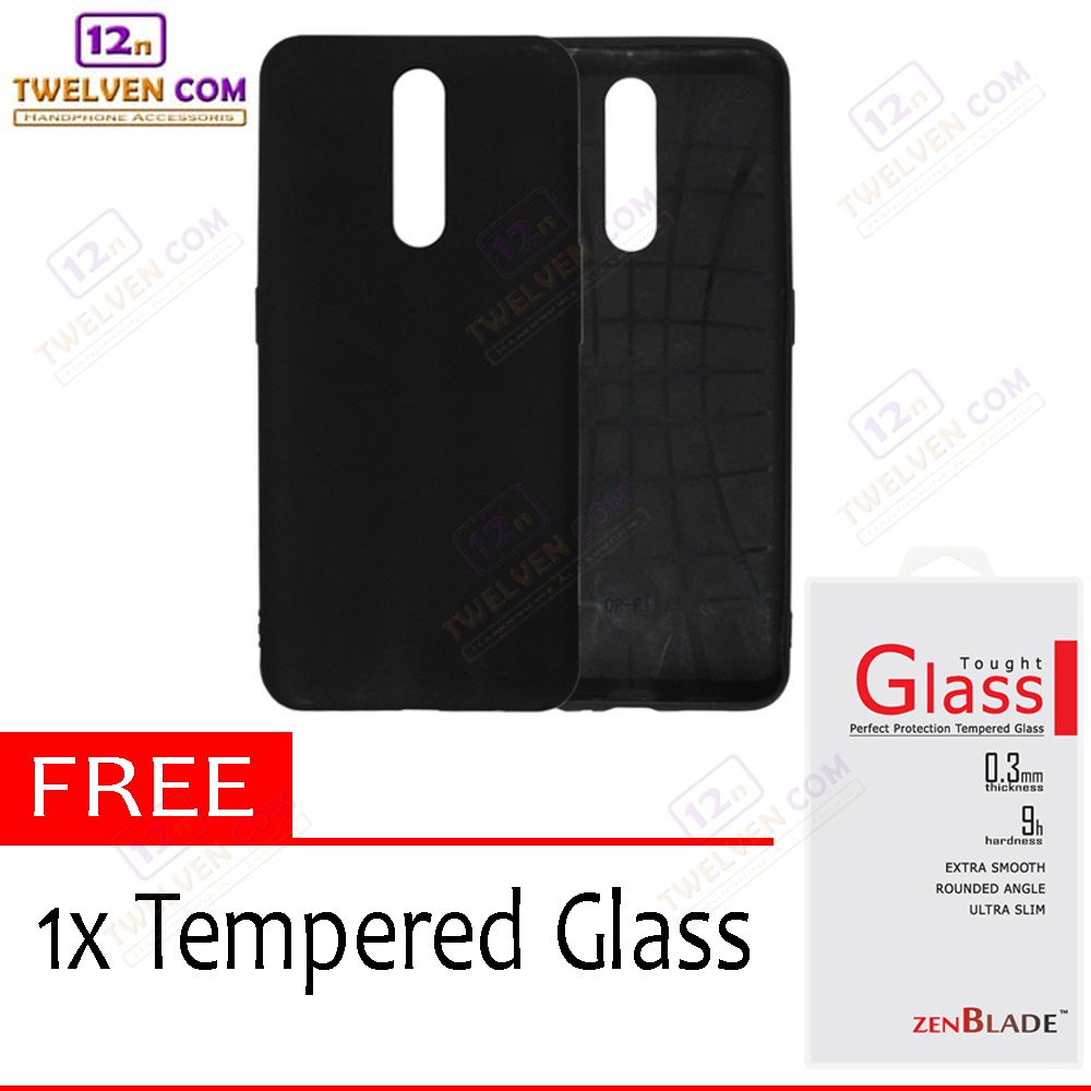 [FLASH SALE] Case Slim Matte Softcase Oppo F11 - Free Tempered Glass