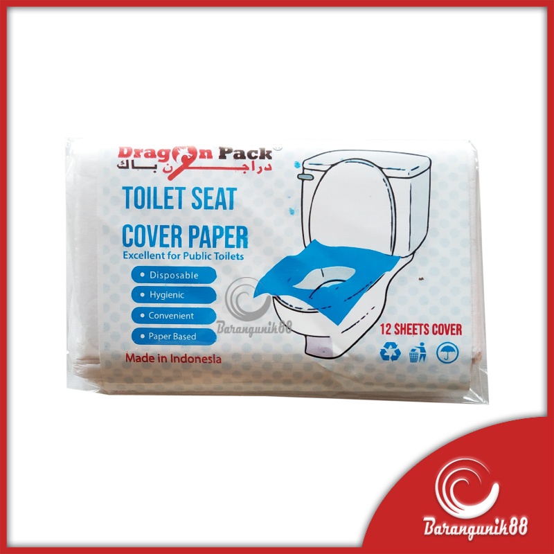 Kertas Alas Dudukan Toilet - Disposable Paper Toilet Seat Cover Isi 12 Pcs Dragon Pack