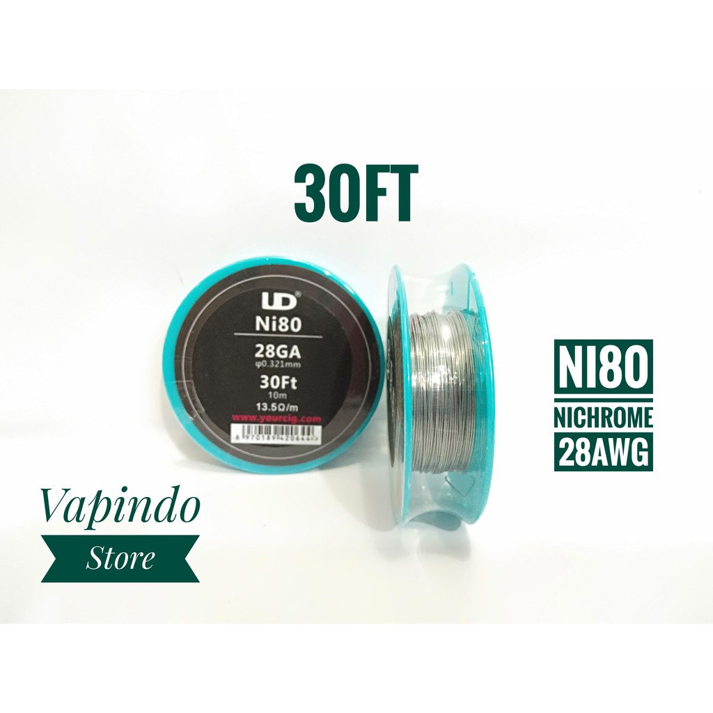 Youde UD Nichrome / Nikrom (Ni 80) 28 AWG 30 Feet authentic Vape Coil