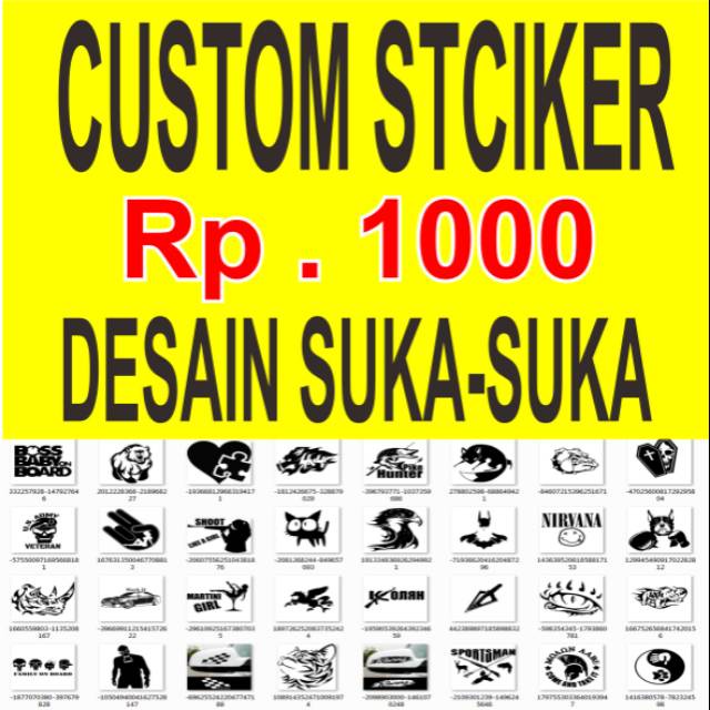 

sticker custom nama dan logo lambang