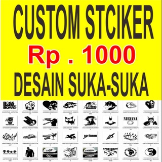 Jual Sticker Custom Nama Dan Logo Lambang Shopee Indonesia