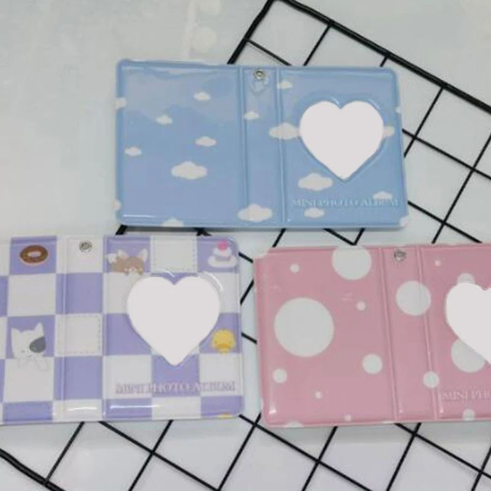 QUINTON Kawaii Kpop Card Binder 40 Pockets Name Card Book Photo Album Butterfly Photocard Holder ID Holder 3 Inch Love Hollow Business Card Binder Album