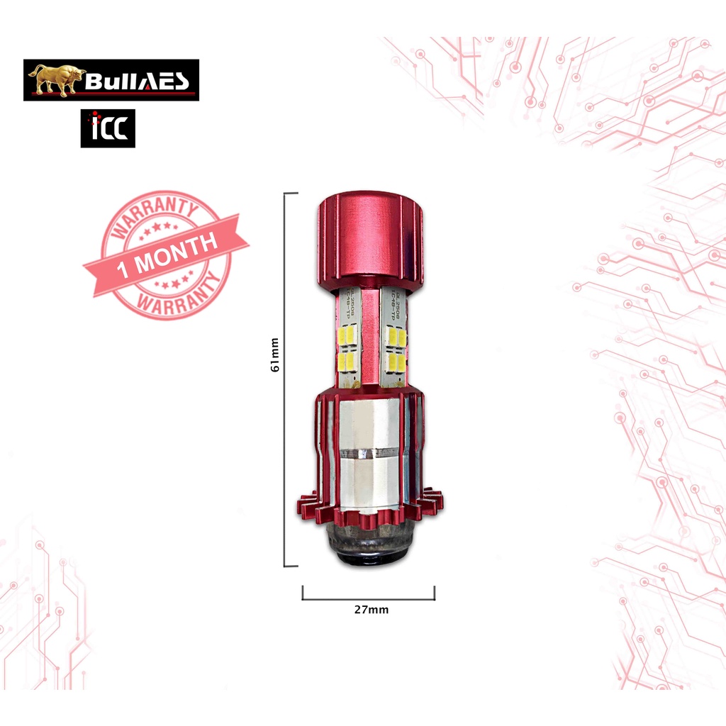 BOHLAM LED H6 3 Side Posisi LED BOHLAM LED H6 MOTOR Flower