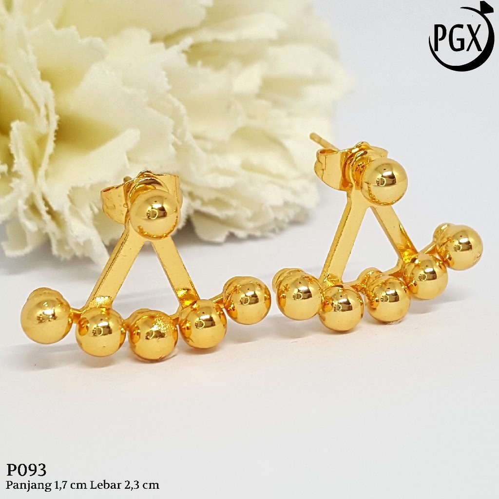 PGX Anting Jepit Xuping Wanita Aksesoris Fashion Perhiasan Lapis Emas Premium - P093