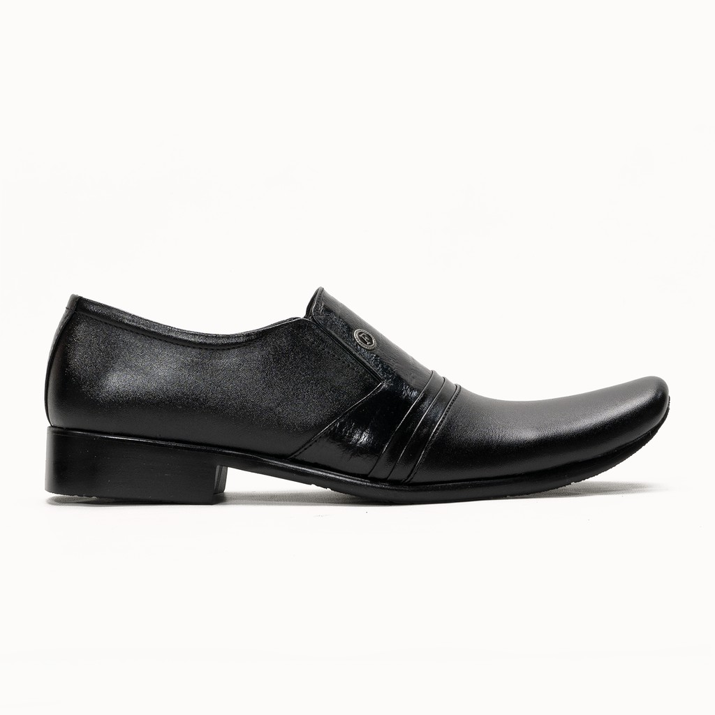 Sepatu Pantofel Pria Formal Kulit Asli Hand Made Model Slip On 073HT Outsole Rubber Anti Slip