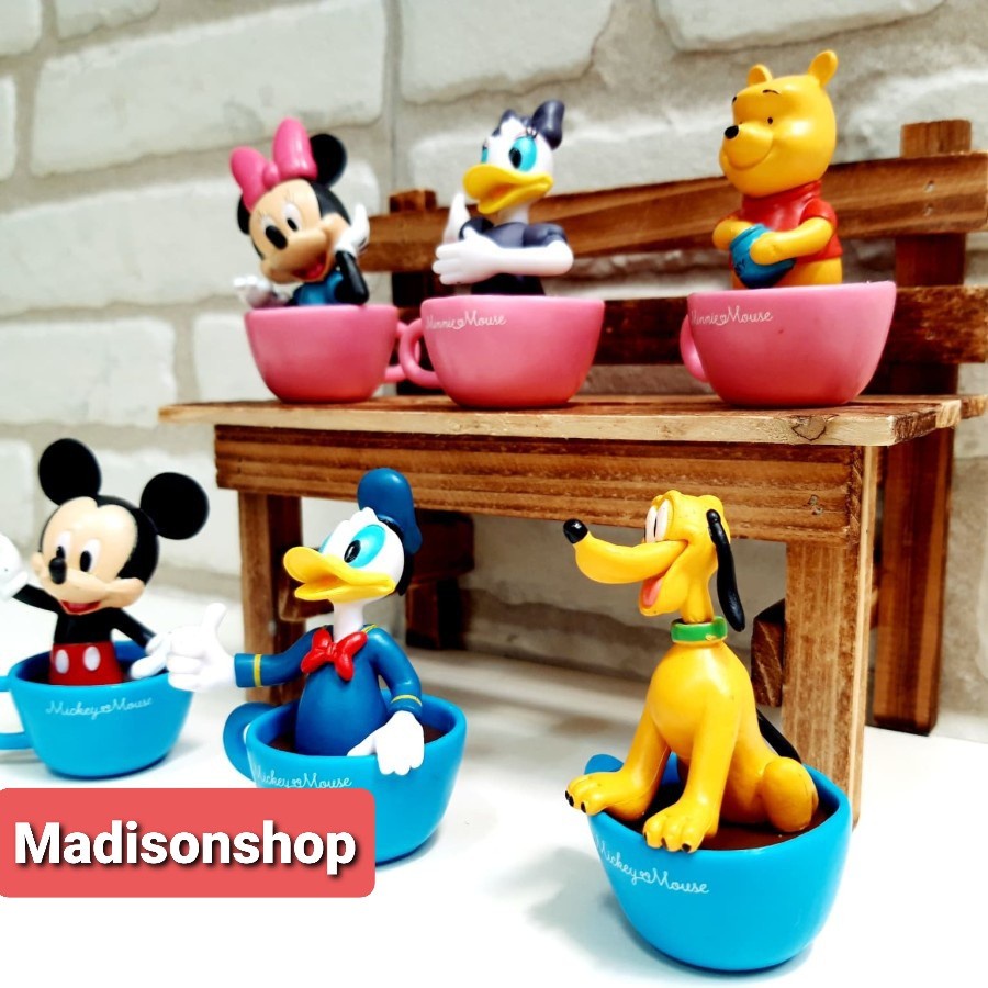 Mickey Mouse Disney Cake Topper Figure Set koleksi mainan anak murah