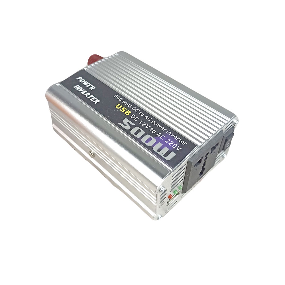 Car Power Inverter DC 12V to AC 220V 500W - Silver