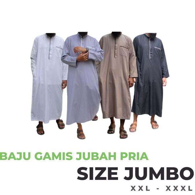 Jubah Gamis Pria Muslim Jumbo Zain List Al Haramain (XXL-XXXL)