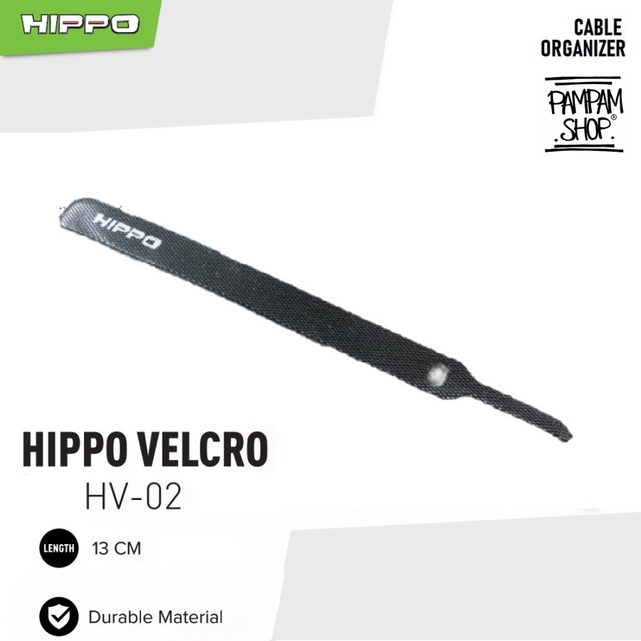 Hippo Kabel VELCRO 13CM HV-02 Strap Perekat Kabel Organizer Cable Pengikat Klip Perekat Strap HV02