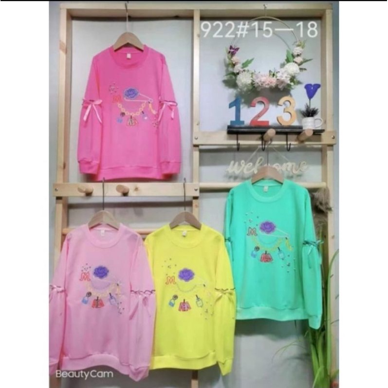 SWEETER ANAK  LENGAN BALON IMPORT JUNIOR