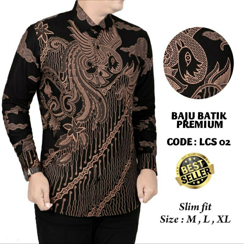 Kemeja Batik Pria Slim Fit Tk02