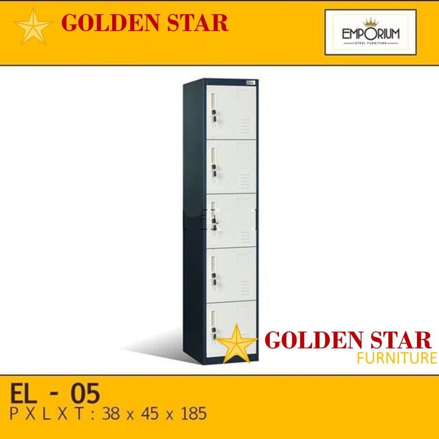 Lemari Loker Locker Cabinet Besi 5 Pintu Emporium / Informa Metal