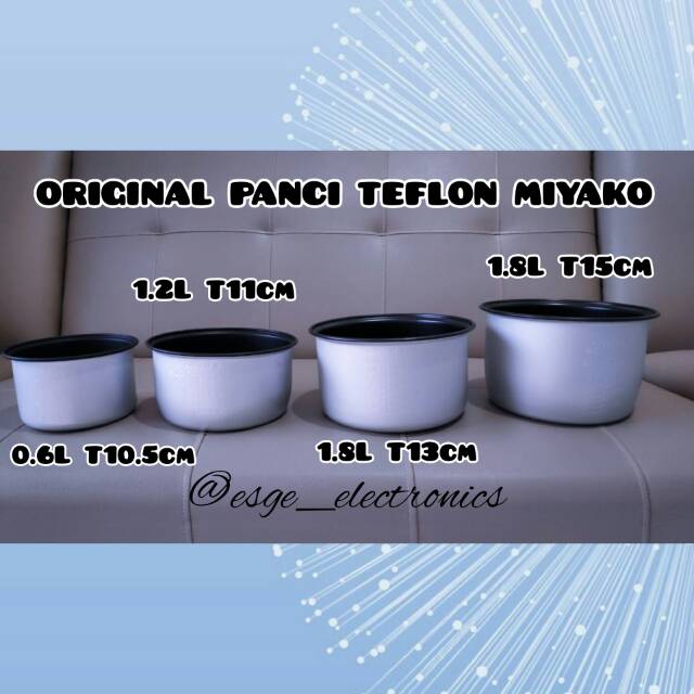 ORIGINAL PANCI MAGIC COM MIYAKO 1.8 LITER TINGGI 15 CM PANCI TEFLON MIYAKO MCM 507 508 509 608 628