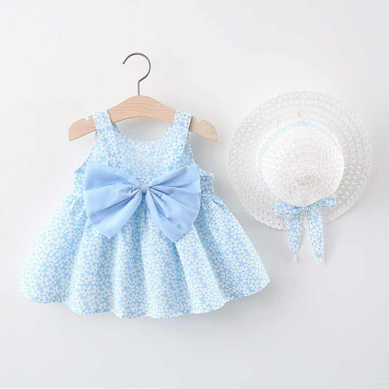 Setelan Dress Anak / Bayi Cewek Motif Floral Material Katun 100% Import Gaun Casual-Motif 8
