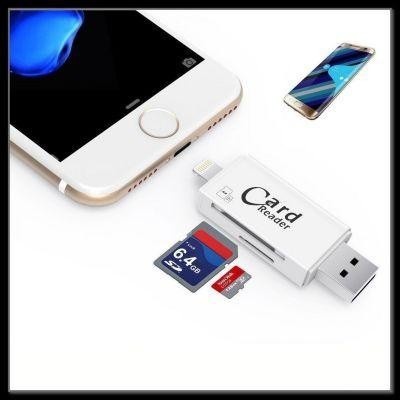 Card Reader USB OTG Lightning 7 8 Plus 11 12 13 Pro Max iPad 4 Akeseoris Handphone Hp GALLERYONE galleryone