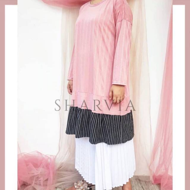  BAJU  TUNIK  BIG SIZE WANITA TUNIC IMPORT KOREA A042 