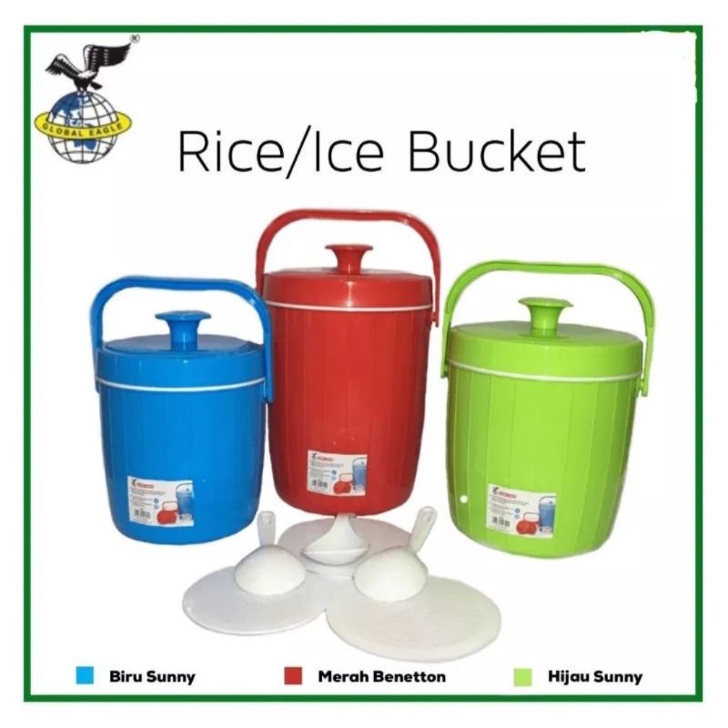 Rice Bucket / Ice Bucket / Termos Nasi / Termos Es Global Eagle free centong