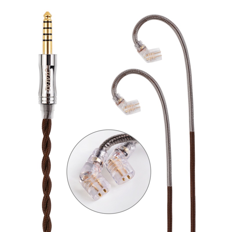 Nicehck JIALAI JLH2 Kabel Earphone OCC + OCC Campur Lapis Silver 3.5 / 2.5 / 4.4mm MMCX / QDC / 0.78mm 2Pin ZEX Z3Dbas