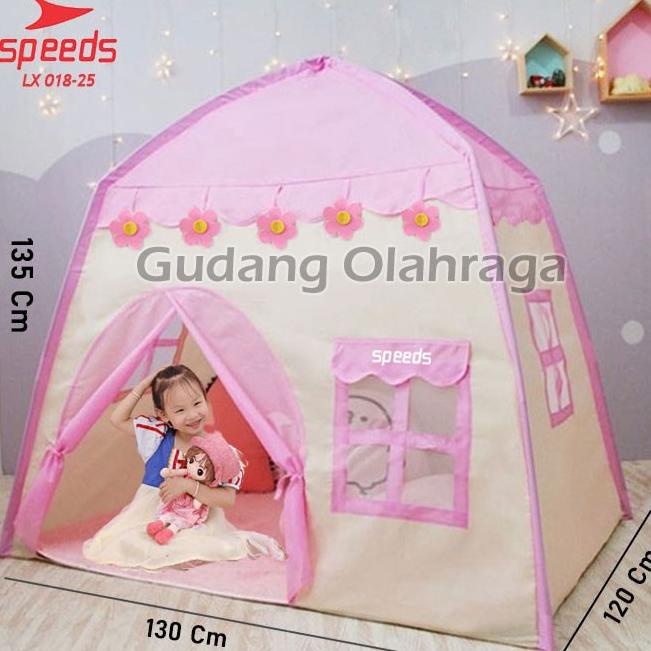 Tenda Anak Model Rumah 018-25 Tenda Kids Camping Bermain Princess Castle Outdoor Speeds LX018-25