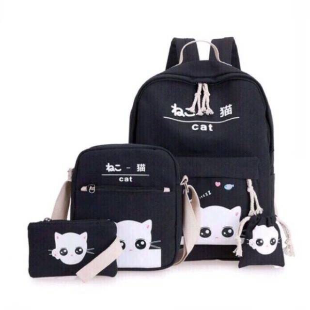 OTS 315 - tas ransel backpack set 4 in 1 cat / ransel anak / ransel beranak / backpack fashion