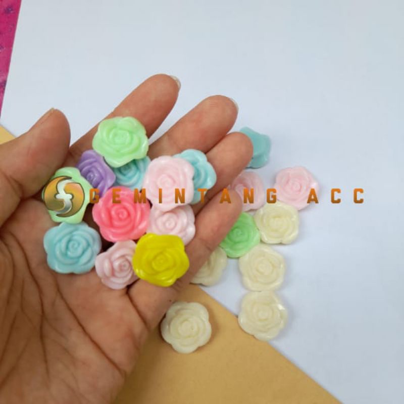 Resin Mawar Mote Bunga Mawar Bahan Kerajinan Dan Craft