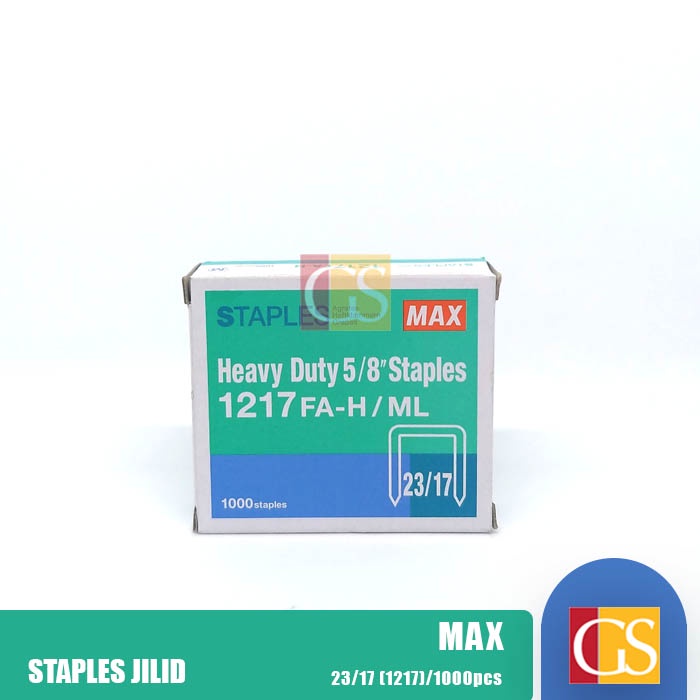 

ISI STAPLER JILID STAPLER TEMBAK HEAVY DUTY MAX 1217 FA-H/ML 23/17 2317 5/8" ASLI