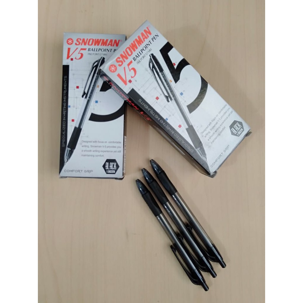 

(PCS) BOLPOIN SNOWMAN V-5 HITAM