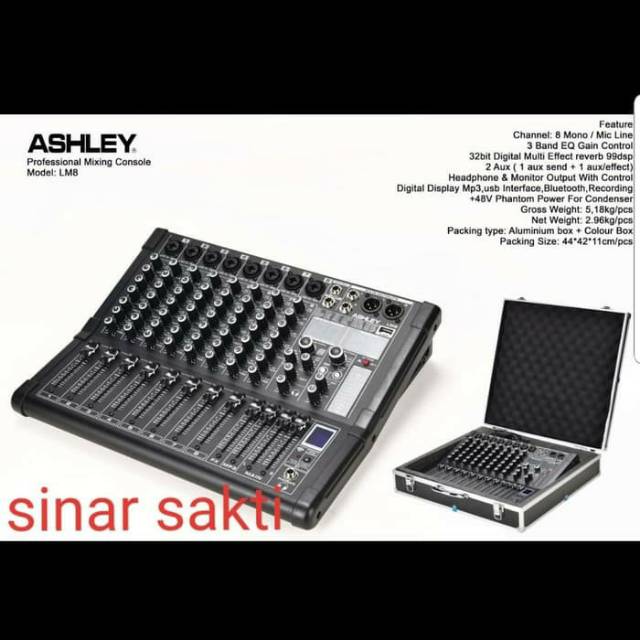 MIXER AUDIO ASHLEY LM-8 ORIGINAL 320 DSP (KOPER)