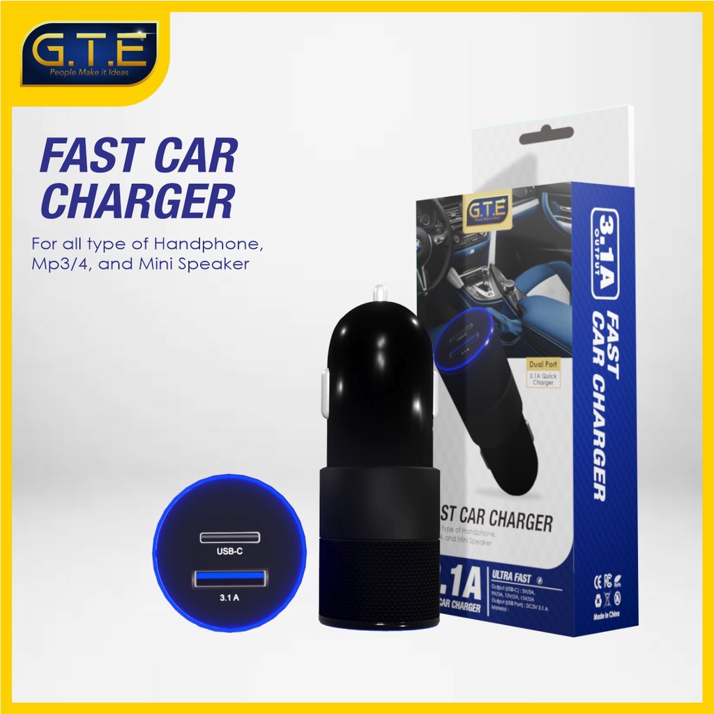 GTE CHARGER MOBIL / GTE CHARGER MOBIL MURAH / CHARGER MOBIL HITAM