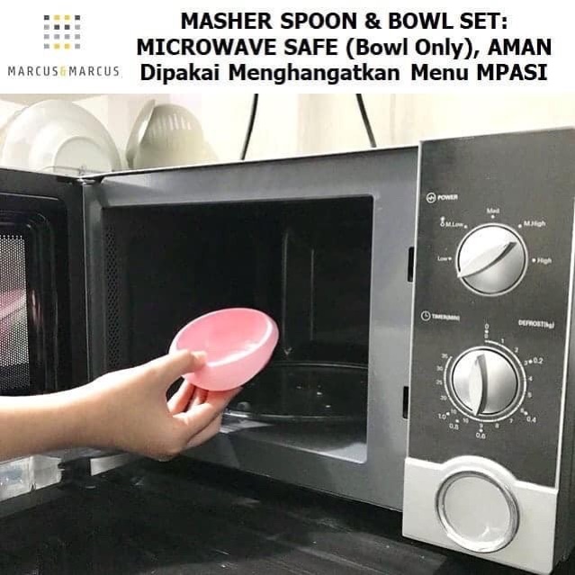Marcus &amp; Marcus Masher Spoon and Bowl Set / alat mpasi