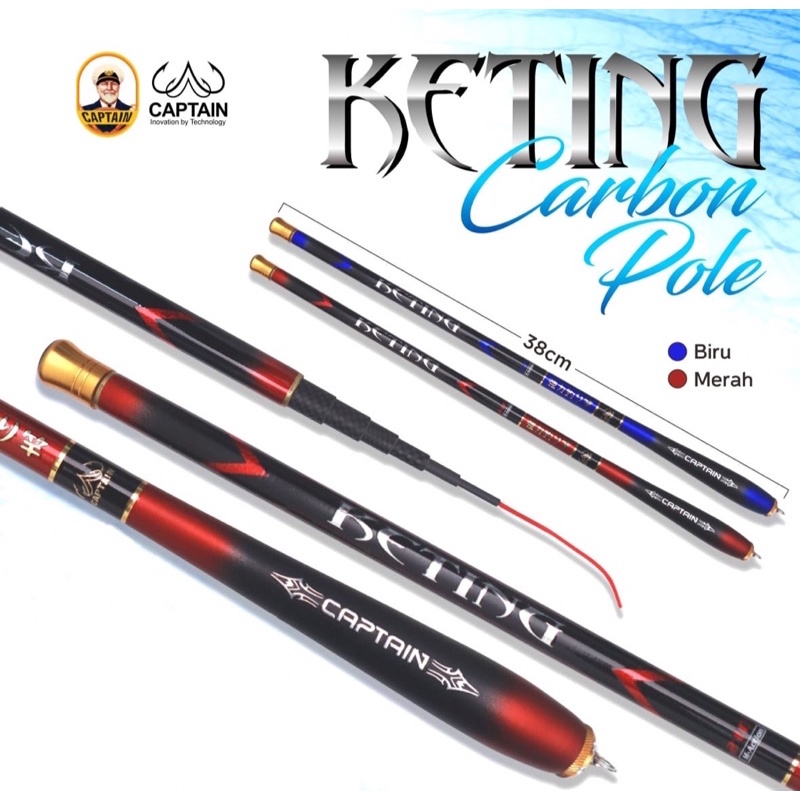 Joran CAPTAIN KETING 2.10M | Ruas Carbon 38CM