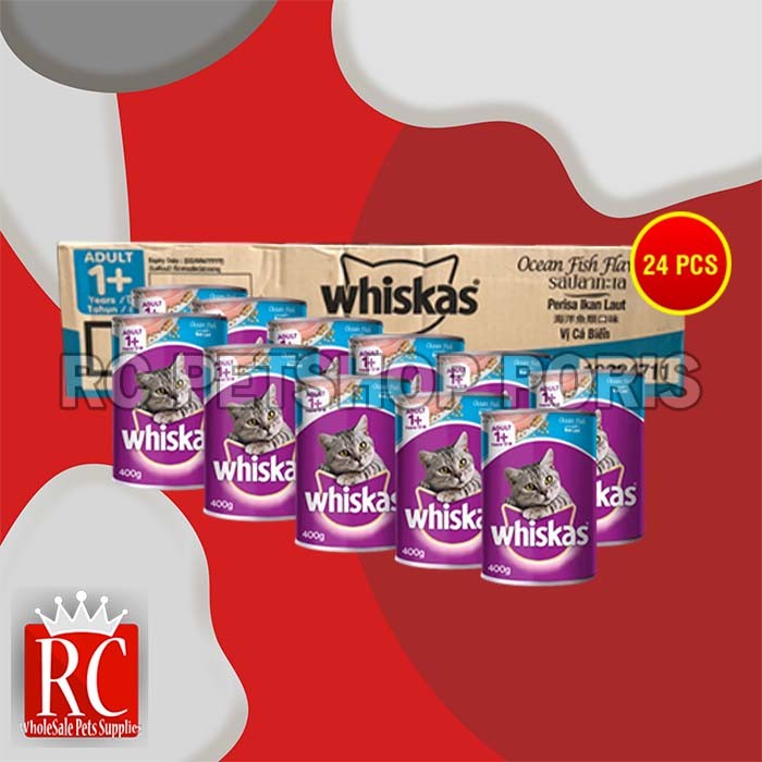 Makanan Basah Kucing Whiskas Kaleng Wetfod Grosir Dus Isi 24 PCS 400GR