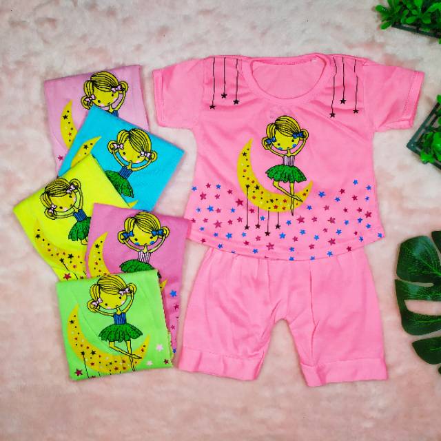 [Ss-7018] Pakaian Bayi Perempuan size 0-9bulan / Baju Bayi Gambar Kelinci / Baju Bayi Lucu