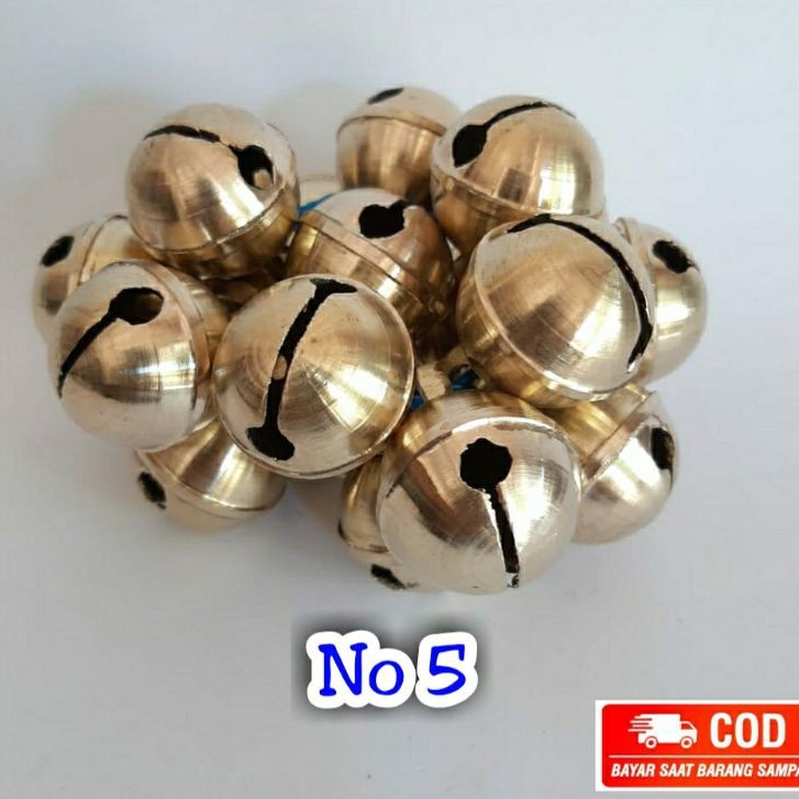 Lonceng Kuningan Krincingan Klinting Klintingan Gowok lonceng / lonceng kuningan ukuran 3cm