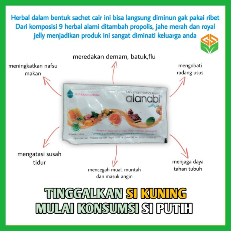 

Alanabi Imonuguard / Anti Masuk Angin / Herbal Masuk Angin / Herbal Sachet Cair Flu