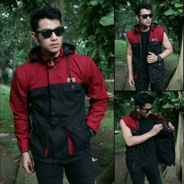 Jaket parka rompi cowok