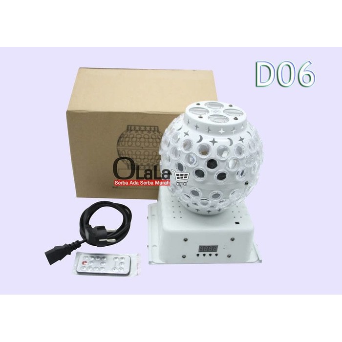 Lampu Disco Ball Berputar Magic Ball D06