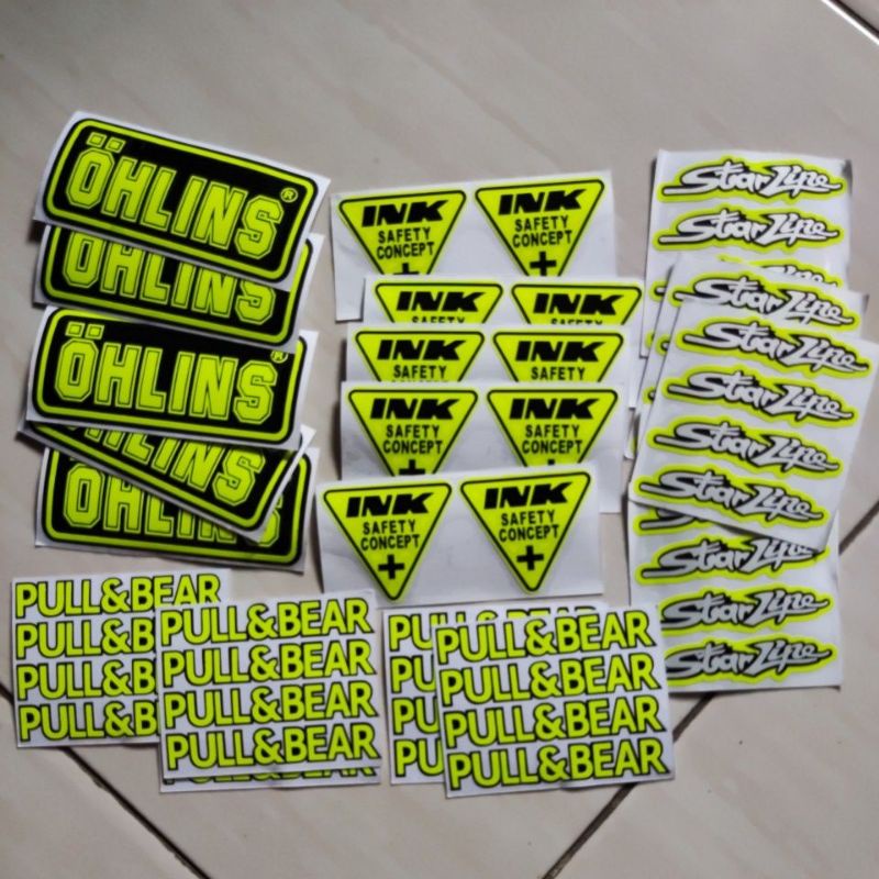 STICKER STIKER CUTTING STABILLO OHLINS, PULL&amp;BEAR, INKSAFETY