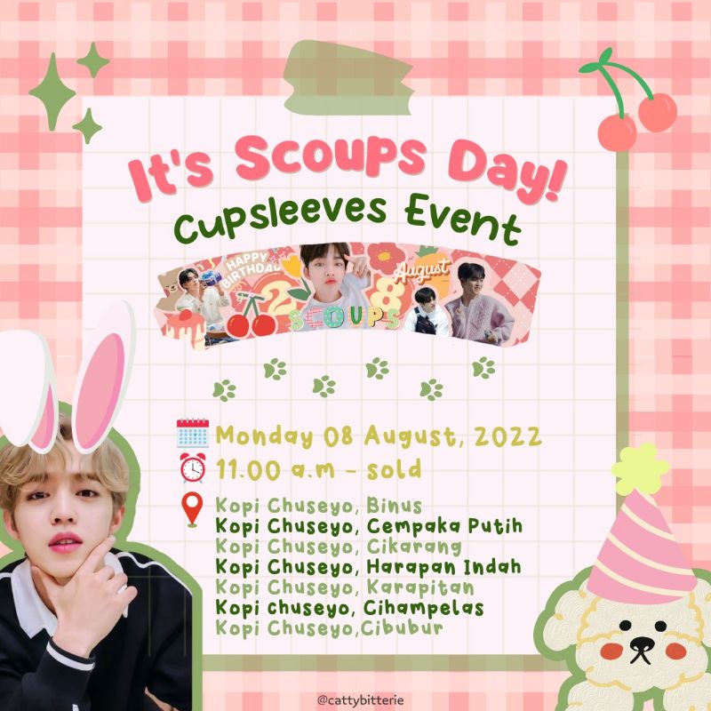 SEVENTEEN Scoups Birthday Cupsleeve Event