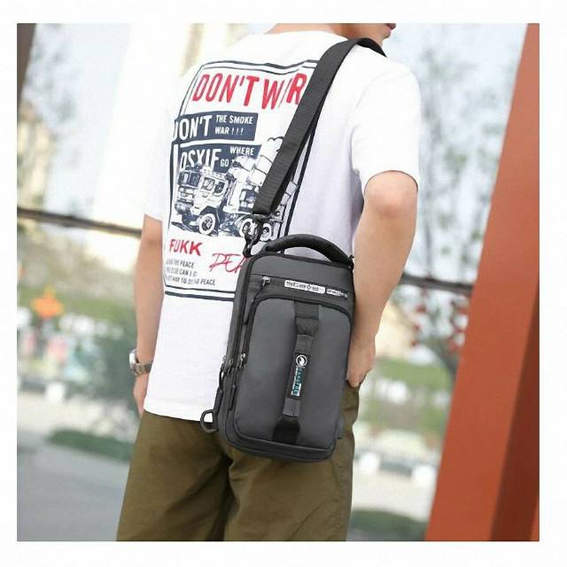 TAS WAISTBAG PRIA/ TAS SELEMPANG/ SLING BAG/ TAS MULTIFUNGSI RANSEL DAN SELEMPANG