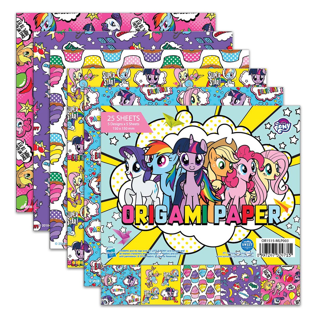 

Something Sweet Cards - Origami Paper - Kertas Lipat - My Little Pony - OR1515-MLP003