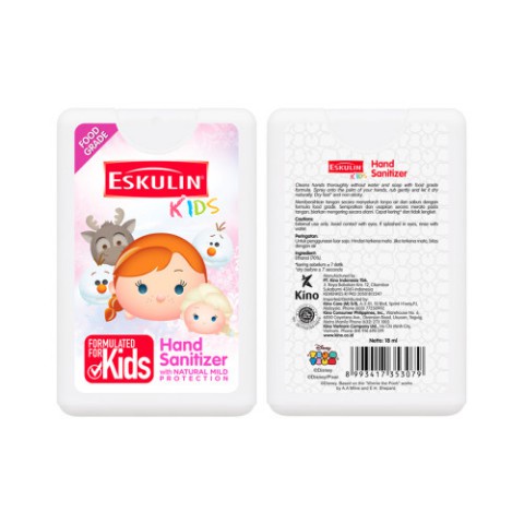18 ml - Eskulin Kids Hand Sanitizer - Seri Tsum Tsum - Pembersih Tangan Kesehatan Anak kotak mudah masuk kantong Wangi Lembut di Kulit