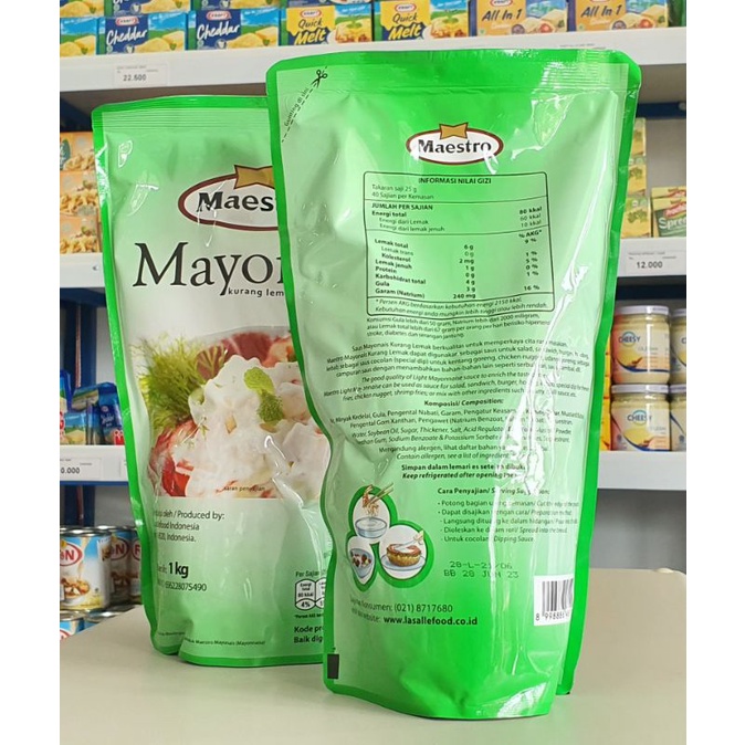 

Ay00! Maestro Mayonaise 1Kg / Maestro Mayo Plain 1Kg / Maestro Light Mayonaise 1Kg